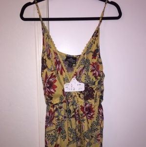Angie Yellow floral romper NWOT